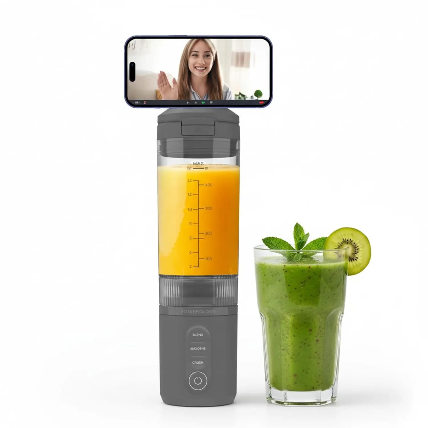 Powerology Portable Blender - 180W, 470ML, Gray — Gray 1 Powerology Portable Blender - 180W, 470ML, Gray — Gray 1