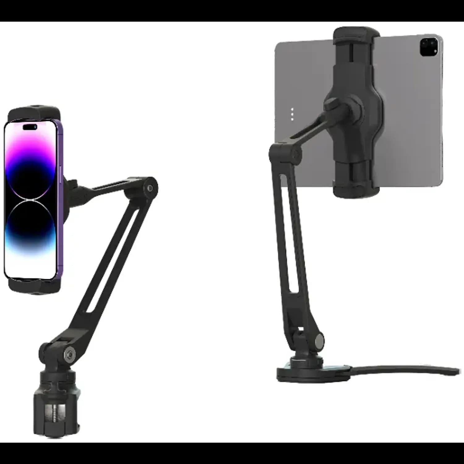 Powerology Phone & Tablet Holder - Quick-Release, Black 1 Powerology Phone & Tablet Holder - Quick-Release, Black 1