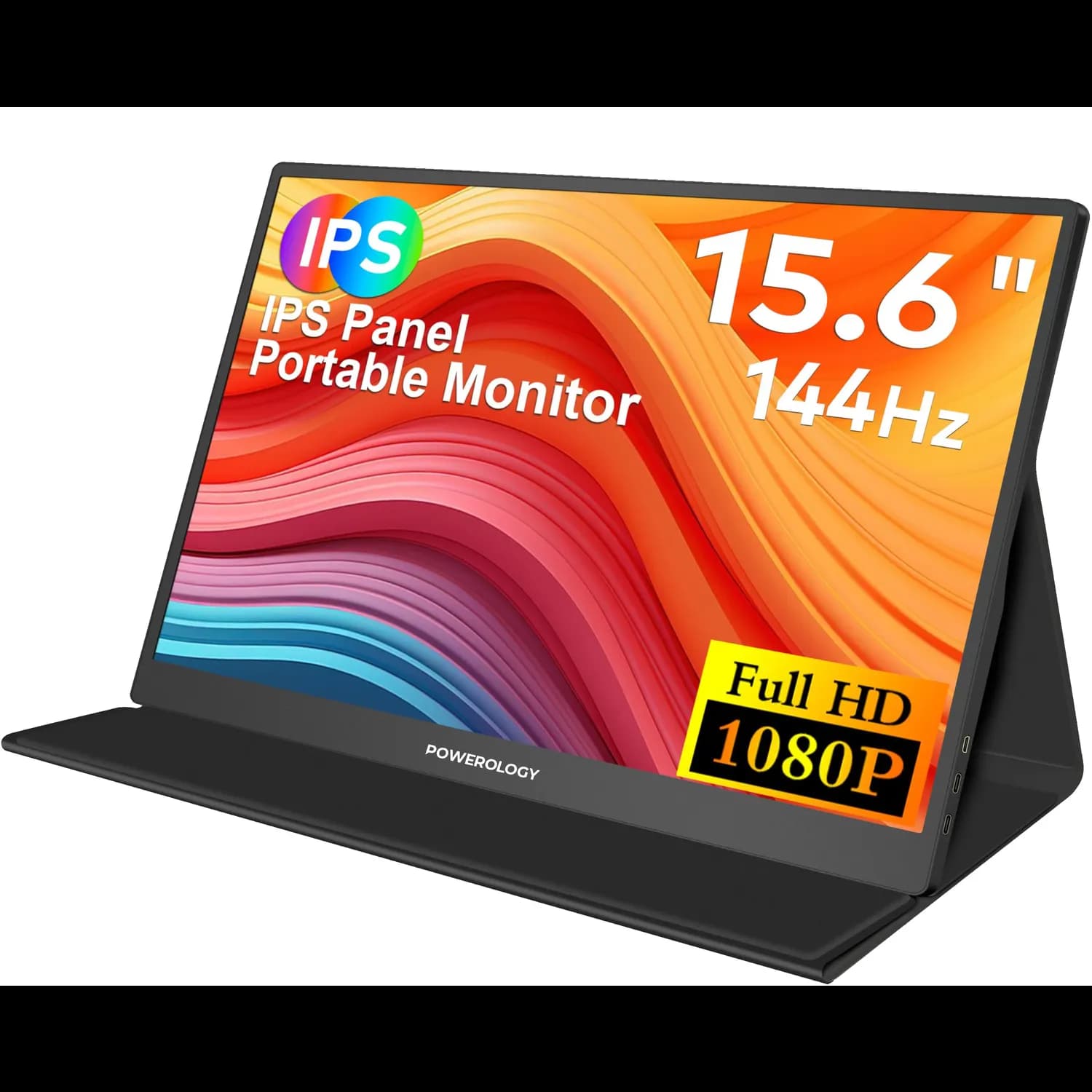 Powerology Portable Monitor - 15.6" FHD 144Hz IPS, Black 1 Powerology Portable Monitor - 15.6" FHD 144Hz IPS, Black 1