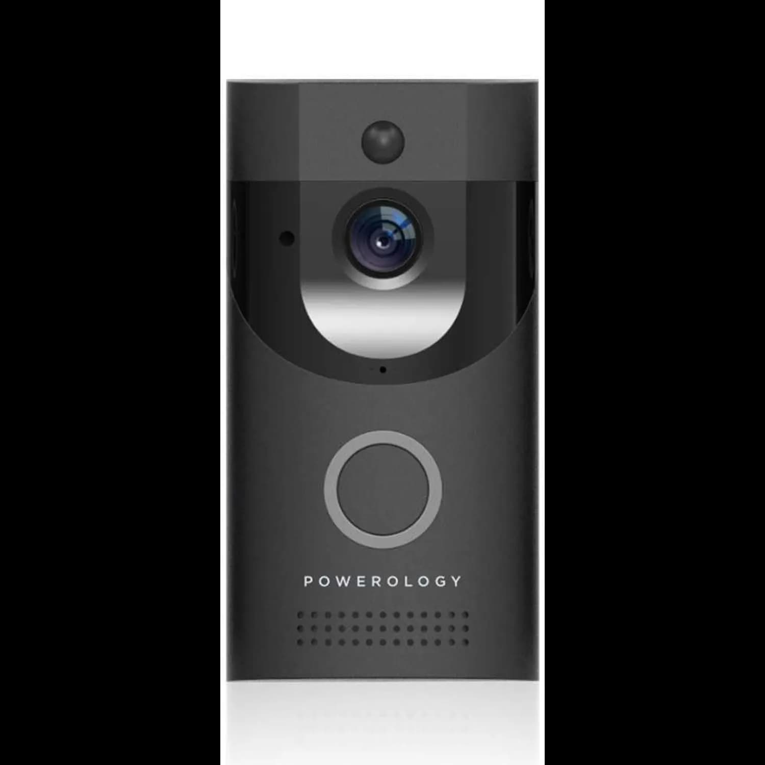 Powerology Video Doorbell - Motion Sensor, Night Vision, Black 1 Powerology Video Doorbell - Motion Sensor, Night Vision, Black 1