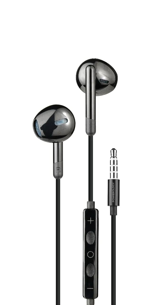 Powerology Stereo Headphone PWEPHR17BK - 14mm Driver, White 1 Powerology Stereo Headphone PWEPHR17BK - 14mm Driver, White 1