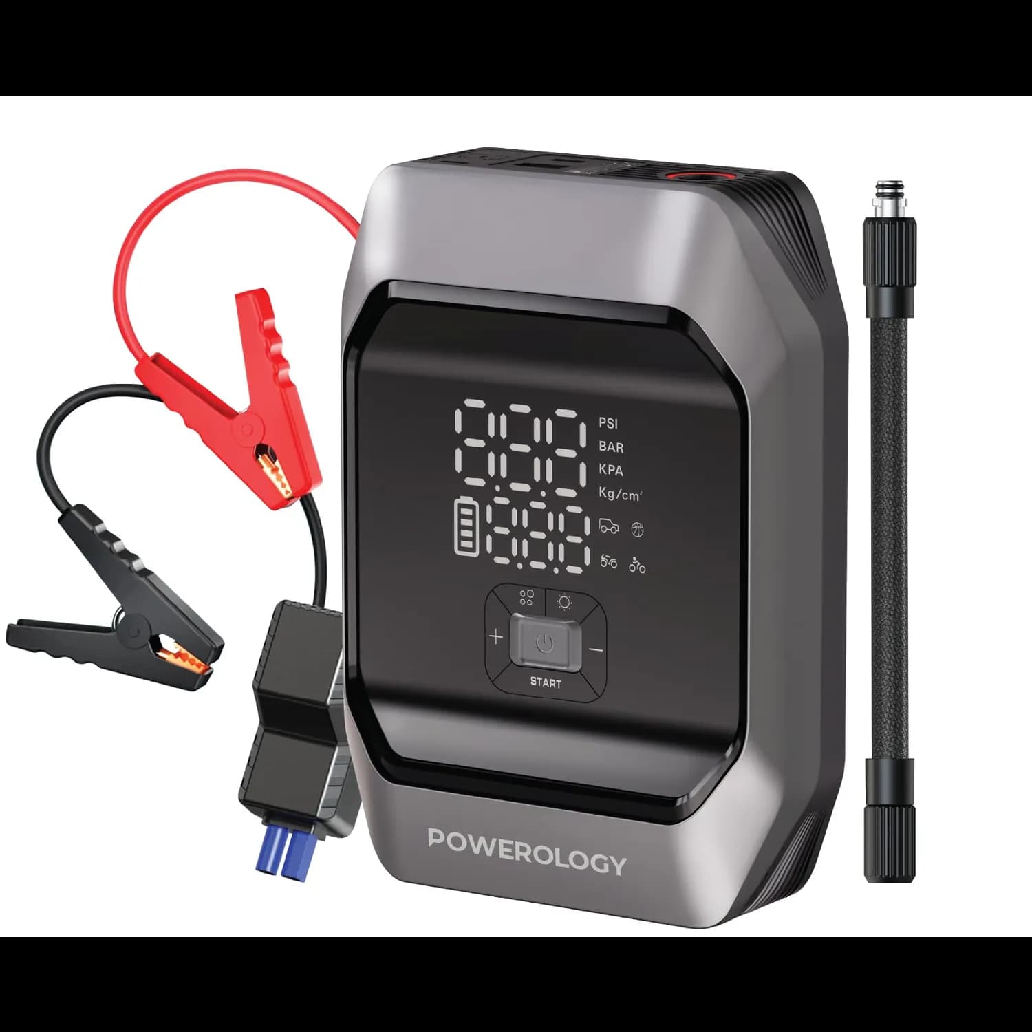 Powerology Jump Starter - 1000A, 15200mAh, Black 1 Powerology Jump Starter - 1000A, 15200mAh, Black 1