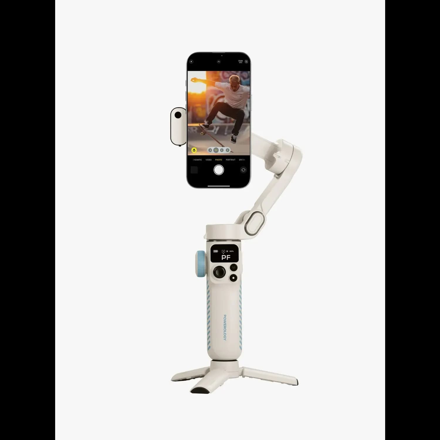 Powerology Smartphone Gimbal Magwave - 3-Axis Magnetic, White 1 Powerology Smartphone Gimbal Magwave - 3-Axis Magnetic, White 1
