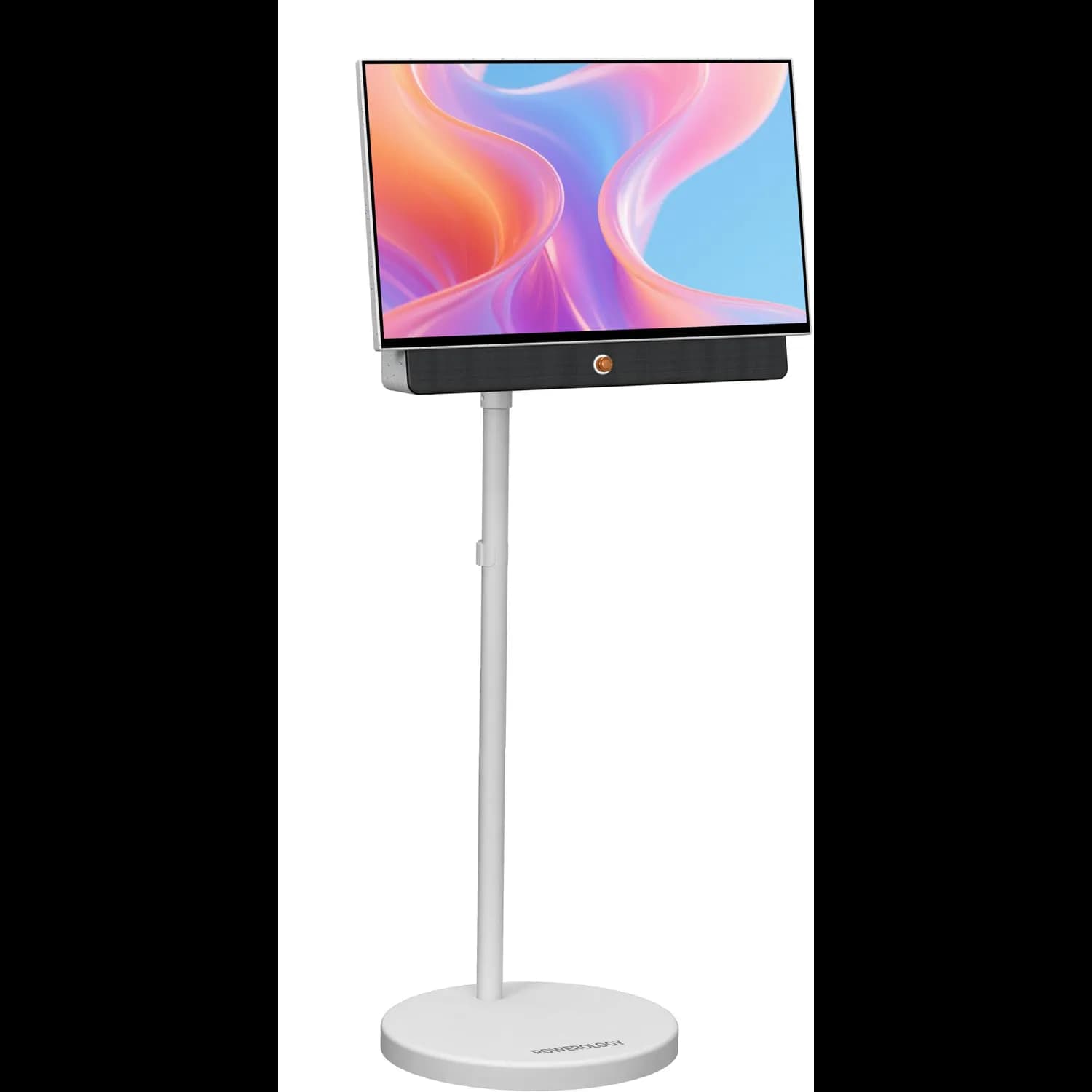 Powerology Monitor Stand PWST027 - Height Adjustable 27-40 Inch, White 1 Powerology Monitor Stand PWST027 - Height Adjustable 27-40 Inch, White 1