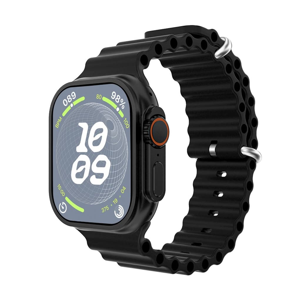 Porodo Blue Watch Ultra with Motion Gestures — Black/Black 1 Porodo Blue Watch Ultra with Motion Gestures — Black/Black 1